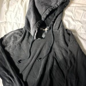 LA Hearts Gray Crop Sweatshirt